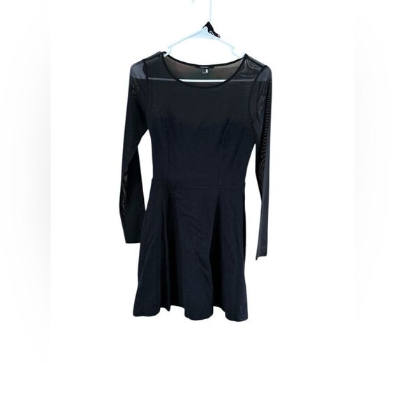 Forever 21 Black Long Sleeve Mini Dress Size Small - Picture 9 of 10